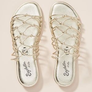 Seychelles Gold Knotted Flat Sandals Anthropologie